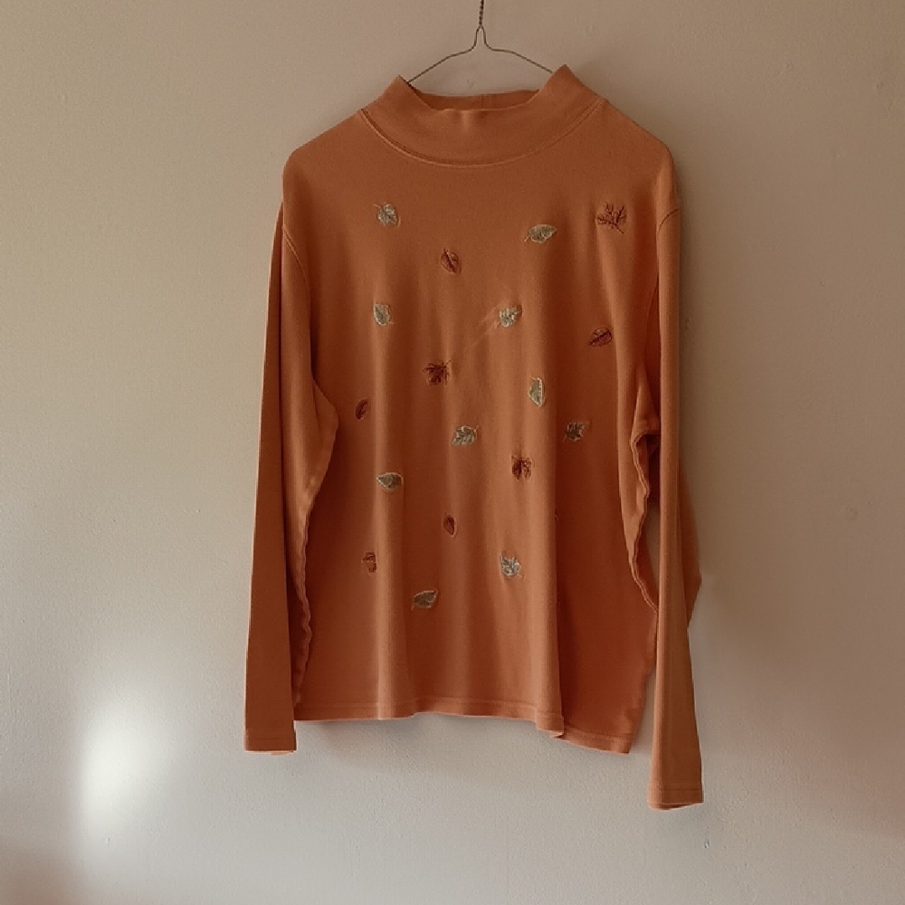 Studio Works Warm Orange Knit Top